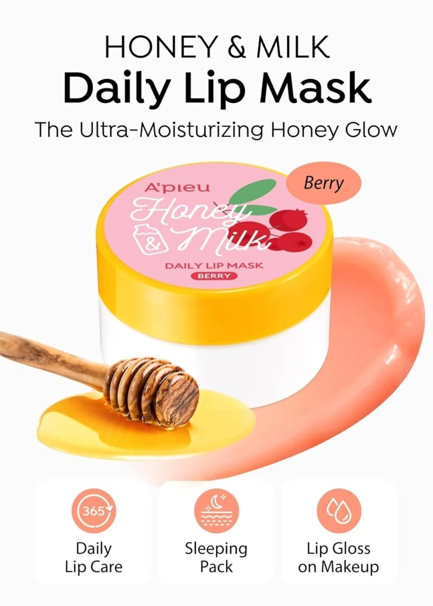 A'pieu Honey & Milk Lip Mask Berry - Μάσκα χειλιών