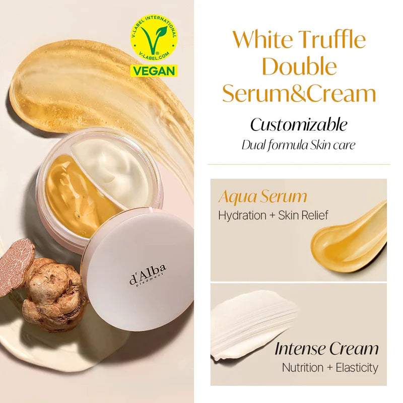 White Truffle Double Serum & Cream - Πολυτελής Φροντίδα Προσώπου με Λευκή Τρούφα & Βιταμίνη Ε
