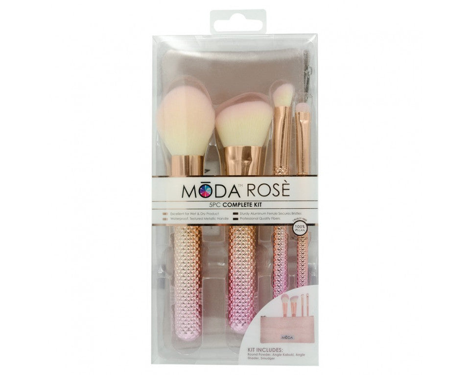 ROSE COMPLETE KIT BRUSH SET 5PC MODA ROYAL BRUSH