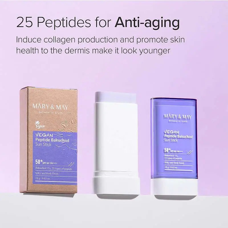 Vegan Peptide Bakuchiol Sun Stick SPF50+ PA++++ - Αντηλιακό στικ με μπακουχιόλη και πεπτίδια για αντιγηραντική δράση