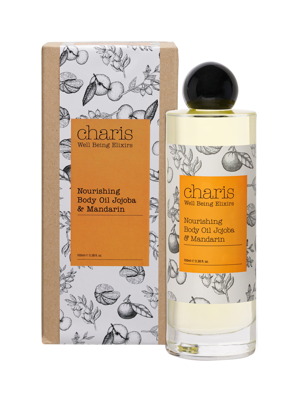 NOURISHING BODY OIL JOJOBA & MANDARIN - ΑΓΝΟ ΕΛΑΙΟ ΓΙΑ ΒΑΘΕΙΑ ΕΝΥΔΑΤΩΣΗ ΚΑΙ ΠΡΟΣΤΑΣΙΑ ΜΕ ΖΟΖΟΜΠΑ & ΜΑΝΤΑΡΙΝΙ / 100ml